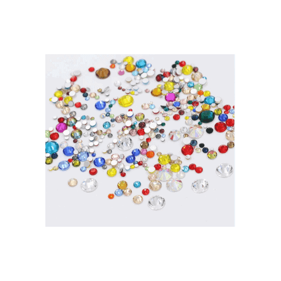 Стрази для нігтів Мікс колір мікс розмір 1000 шт