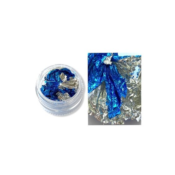 Фольга жата серебряно синяя