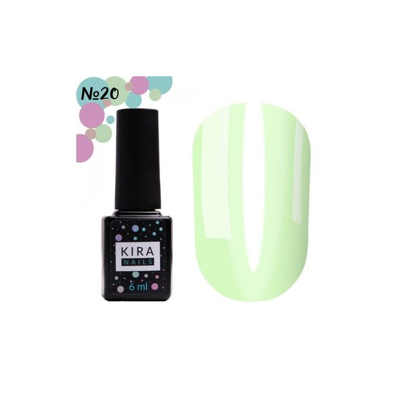 Гель-лак Kira Nails Vitrage №20 салатовый, 6 мл, Цвет: Салатовый