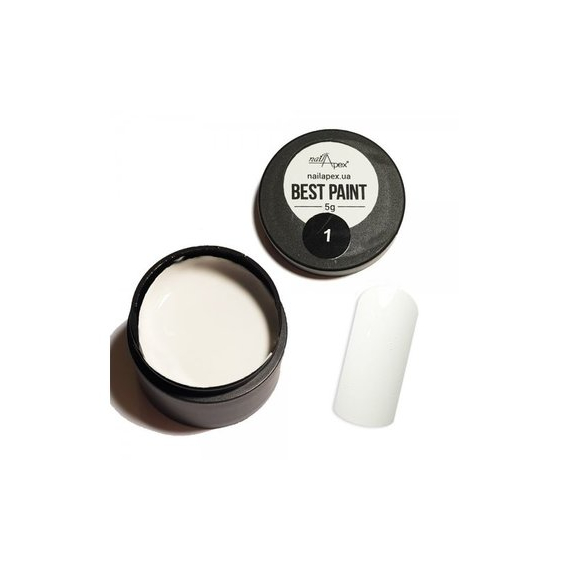 Гель-краска Best Paint NailApex белая 5 г